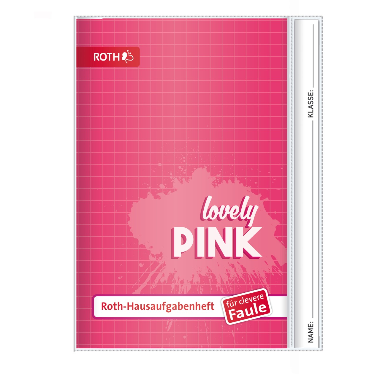 Hausaufgabenheft Unicolor für clevere Faule Splash Pink von Roth GmbH