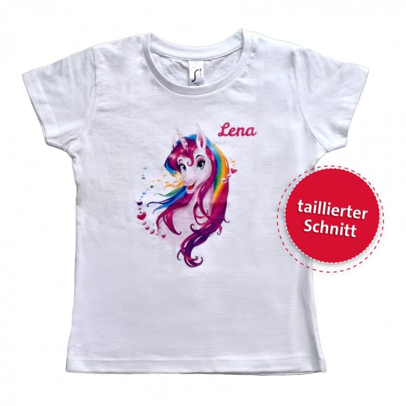 Kinder T-Shirt Einhornportrait, white - (118-128) von Roth GmbH