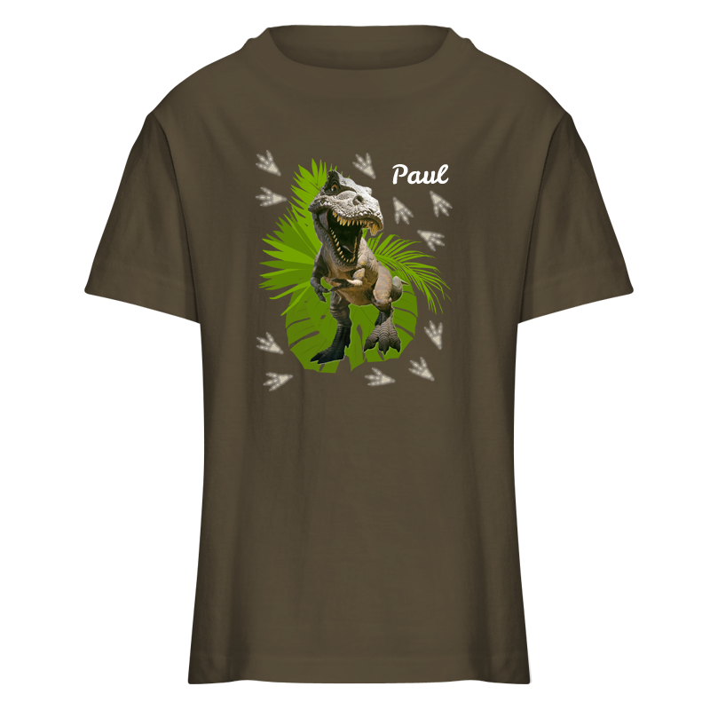 Kinder T-Shirt Tyrannosaurus, army - (118-128) von Roth GmbH