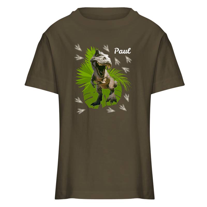 Kinder T-Shirt Tyrannosaurus, army - (118-128) von Roth GmbH