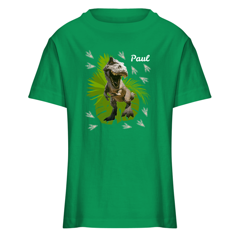 Kinder T-Shirt Tyrannosaurus, kelly green - (118-128) von Roth GmbH