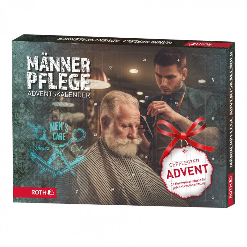 Männerpflege- Adventskalender mit 24 Pflegeprodukten für den Mann von Roth GmbH