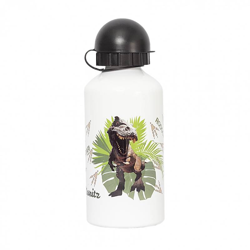 Trinkflasche T-Rex, weiß, Aluminium, 500 ml von Roth GmbH