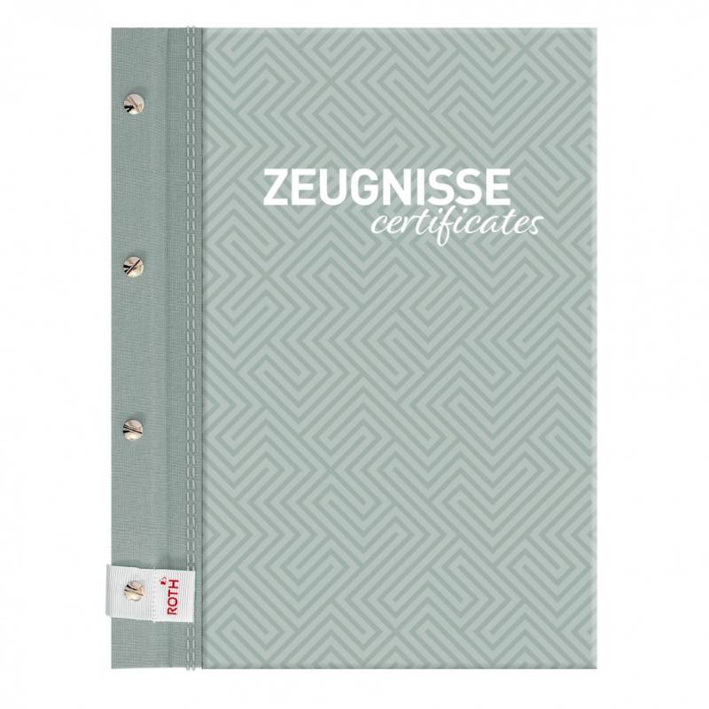 Zeugnismappe Pattern mit Buchschrauben Dusty Mint von Roth GmbH