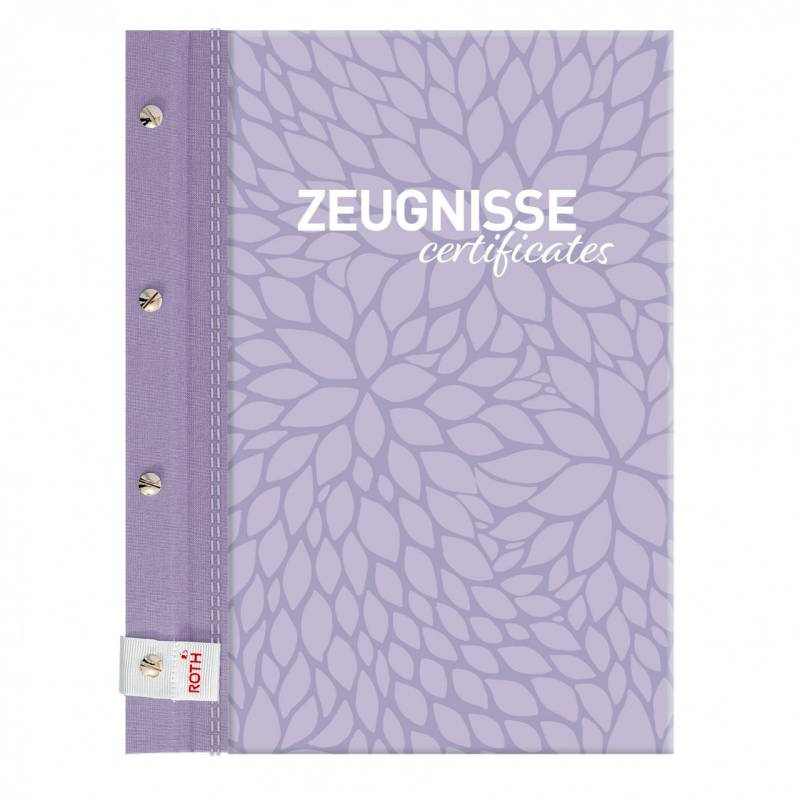 Zeugnismappe Pattern mit Buchschrauben Lila Paradise von Roth GmbH