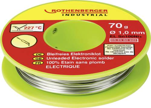 Rothenberger Industrial Bleifreies Elektroniklot 70g Lötzinn, bleifrei von Rothenberger Industrial