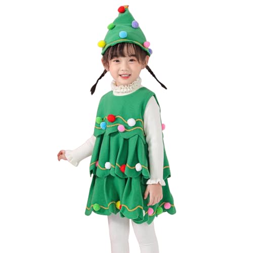 Rouingdd Weihnachtself Kostüm Kinder, Weihnachtskleid Kinder Schneemann Weihnachtsmann Party Weihnachtskleid Kostüm Weihnachts Elf Santa Claus Kostüm Cosplay Weihnachtsanzug Nikolaus Kostüm von Rouingdd