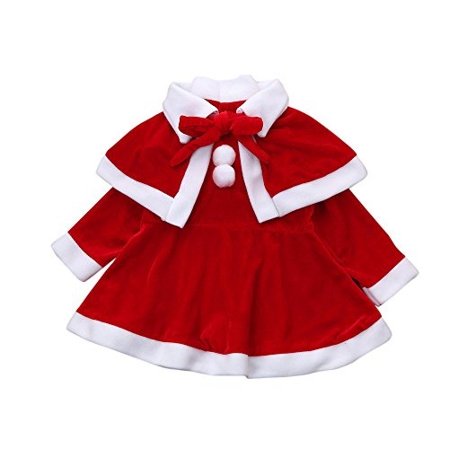 Rouingdd Weihnachtskleid Kinder, Weihnachtskostüm Kinder Cosplay Weihnachts Festlich Santa Claus Kostüm Weihnachtsmann Schneemann Weihnachtsanzug Christmas Weihnachtskleid Weihnachtself von Rouingdd