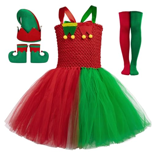 Rouingdd Weihnachtskostüm Kinder - Weihnachtself Kostüm Kinder Schneemann Weihnachts Party Weihnachtself Santa Claus Kostüm Elf Christmas Nikolaus Kostüm Weihnachtsmann Weihnachtsanzug Weihnachtskleid von Rouingdd