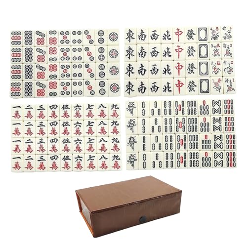 Rouloudun Mahjong Set Chinese Mah Jong Spiel 149pcs/ Set Travel Mini Mahjong für Kinder Familien Erwachsene von Rouloudun