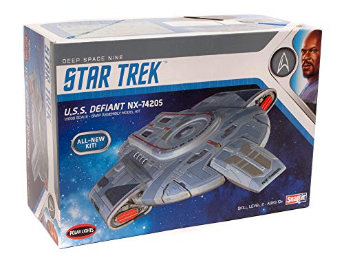 Round2 Pol952/12 1/1000 Star Trek Uss Defiant Plastikmodellbausatz, Modelleisenbahnzubehör, Hobby, Modellbau, Mehrfarbig von Polar Lights