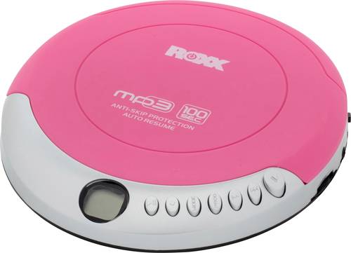 Roxx PCD 501 pink Tragbarer CD-Player CD, CD-R, CD-RW, MP3 Pink, Silber von Roxx