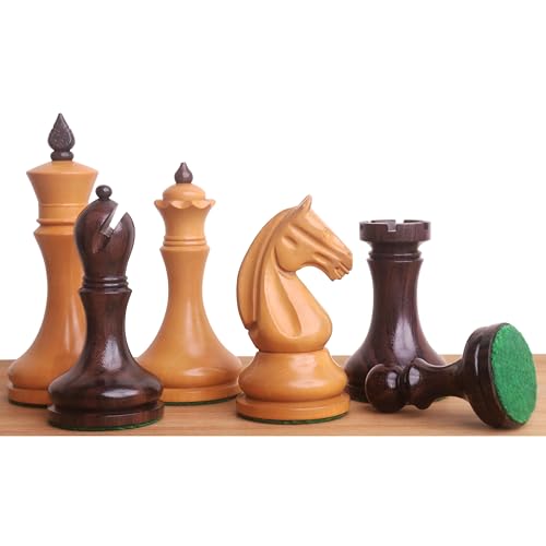 3.8“ Kandidaten Serie Minimalist Schach Set- Nur Schachfiguren- Palisander & Antiquitäten Buchsbaum von Royal Chess Mall