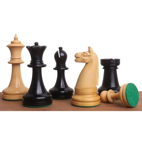 Reproduktion eines Schachspiels der American Chess Company aus den 1900er Jahren – nur Schachfiguren – Ebenholz und Buchsbaumholz – König 3,9 Zoll Reproduktion eines Schachspiels der American Chess Company aus den 1900er Jahren – nur Schachfiguren – Ebenholz und Buchsbaumholz – König 3,9 Zoll von Royal Chess Mall