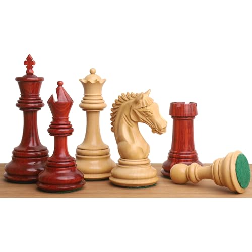 Royal Chess Mall - 11,4 cm großes luxuriöses Staunton-Schachfiguren-Set mit geneigtem Ritter, Palisander und Buchsbaum Royal Chess Mall - 11,4 cm großes luxuriöses Staunton-Schachfiguren-Set mit geneigtem Ritter, Palisander und Buchsbaum von Royal Chess Mall
