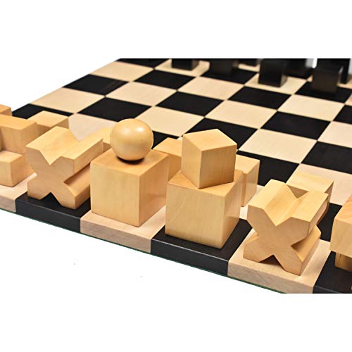 Royal Chess Mall 1923 Bauhaus Schachfiguren Set & Ebony Wood Board - Ebonisierte Buchsbaumstücke - 2 " von Royal Chess Mall