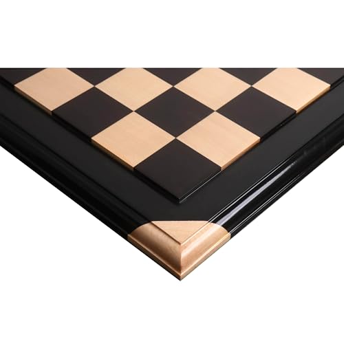 Royal Chess Mall -21" Luxus-Schachbrett aus Ebenholz und Ahornholz - 55 mm im Quadrat - erhabene Spielsteine von Royal Chess Mall