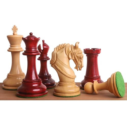 Royal Chess Mall - 4,3 Zoll Imperator Luxus Staunton Schachspiel - Nur Schachfiguren - Knospen-Palisander - Dreifaches Gewicht von Royal Chess Mall