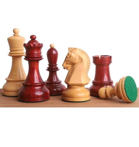 Royal Chess Mall - Fischer Dubrovnik Schachspiel aus den 50er Jahren - Nur Schachfiguren - Palisanderholz und Buchsbaum - 3,8 Zoll König von Royal Chess Mall