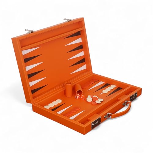 RoyalChessMall-18 Premier Backgammon-Set aus Kunstleder – Reiseset im Aktentaschenstil RoyalChessMall-18 Premier Backgammon-Set aus Kunstleder – Reiseset im Aktentaschenstil von Royal Chess Mall