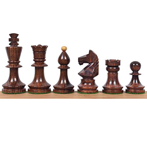 Royal Chess Mall 3.8 "Rumänisch Ungarisches Turnier Schachfiguren nur Set - Gewichtetes Palisander… von Royal Chess Mall