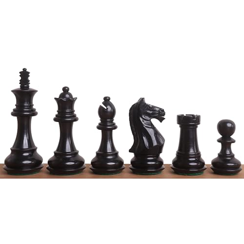 RoyalChessMall- Fierce Knight Staunton Schachfiguren nur Set - Gewichteter Buchsbaum - 3,5 "zusätzliche Königinnen von Royal Chess Mall