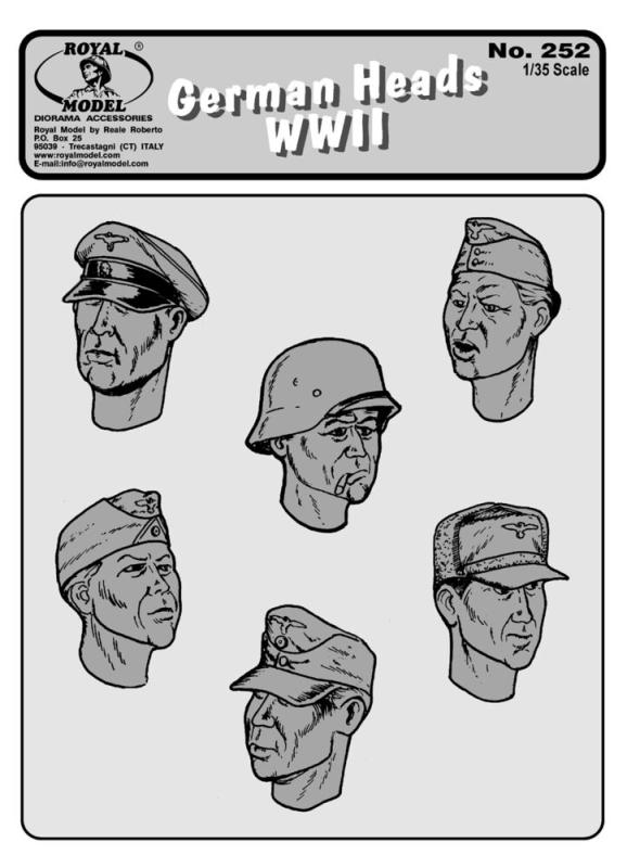 German heads WWII n.1 von Royal Model