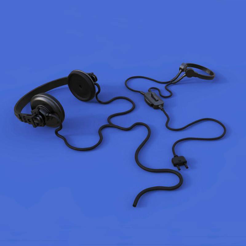 German tanker head phones set-WWII  3D printed von Royal Model