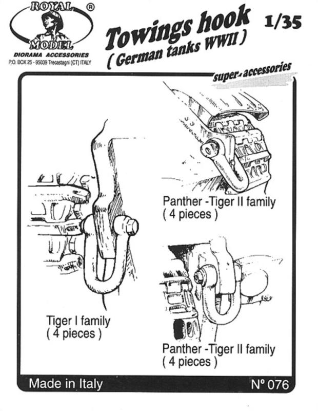 Towings hook German tank von Royal Model