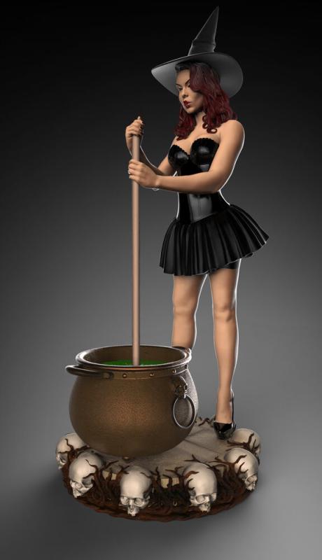 Witch Pinup Girl Halloween von Royal Model