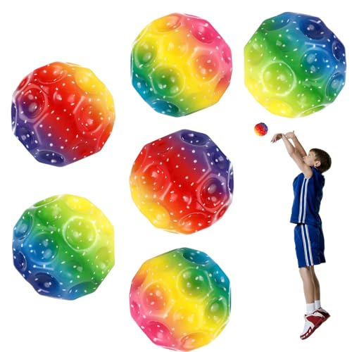 Royouzi 6 StüCk Astro Jump Ball, Moon Ball, Globe Jump Ball, Astro Jump Ball Original Galaxy, Sportlicher Trainingsball Zum Werfen, Leicht zu Greifen und zu Fangen, Geschenk FüR Kinder von Royouzi
