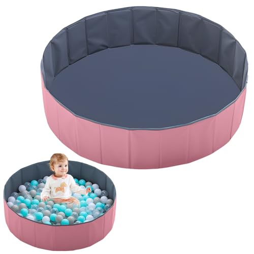 Baby Bällebad, Faltbares Bällebad für Baby, Spielhaus Laufstall für Baby und Kleinkinder, Tragbares Bällebad für Kleinkinder 1-3, Wasserdichter Ozean-Bällebad Pool für Kinder drinnen und draußen (Rosa Baby Bällebad, Faltbares Bällebad für Baby, Spielhaus Laufstall für Baby und Kleinkinder, Tragbares Bällebad für Kleinkinder 1-3, Wasserdichter Ozean-Bällebad Pool für Kinder drinnen und draußen (Rosa von Rppiup