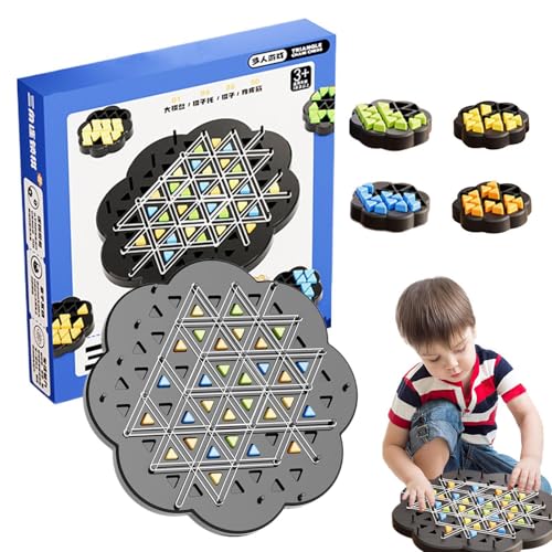 Chain Triangle Chess, Geometrie Desktop Game, Family Interaction Game, Enhances Cognitive Skills, Compact & Portable, 33x33cm, 1 Set, For Kids 5+, 2-4 Players von Rproonay