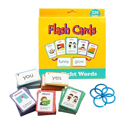 Kindergarten Sight Words, 220 Sight Words Flash Cards, Sight Word Games, Reading Flash Cards, Reusable Sight Word Cards, Kindergarten Reading Games, Vocabulary Games for Kindergarten Kids von Rqrdww