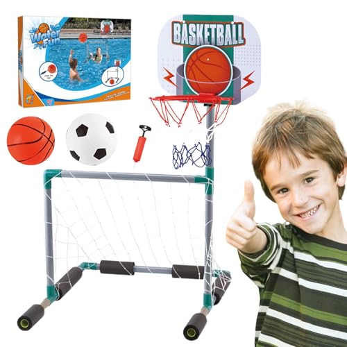 Pool-Basketballkorb, Verstellbares Pool-Basketballtor, Wasser-Poolkorb, Kinder-Pool-Basketball-Set, Pool-Basketballtor, 45 X 55 X 70 Cm, Pool-Basketball-Fußballkörbe Für , Mädchen, Kinder, Kinde von Rqrdww