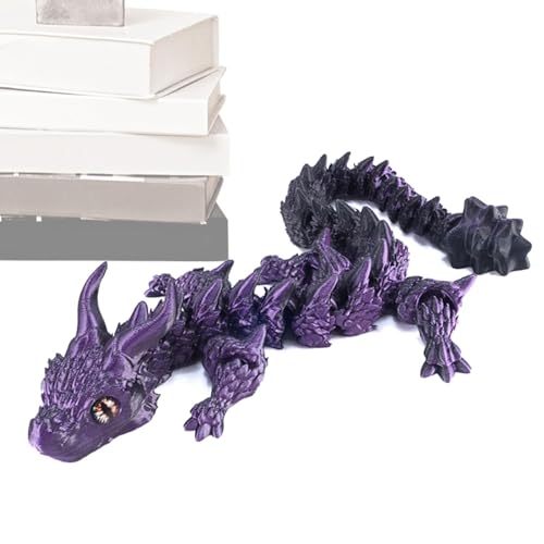 Rrlihjgu 3D-Gedruckter Drache,Drache 3D-gedruckt | Fidget Dragon Desktop-Spielzeug,Simulation artikulierter Drachenspielzeug, Flexible Bewegung der Gelenke für Kinderzimmerdekoration von Rrlihjgu