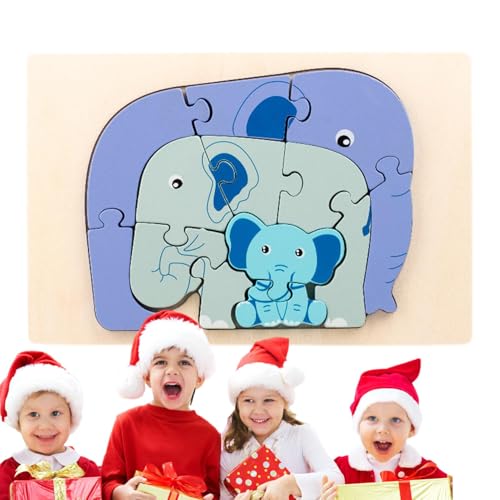 Rrlihjgu 3D-Puzzles für Kinder,3D-Cartoon-Puzzles für Kinder | Lernen von Holzpuzzles 3D-Cartoon-Puzzle,Lernspielzeug-Puzzles für Kleinkinder im Alter von 1–3 Jahren, Zuhause, Reisen, Kultivieren von Rrlihjgu