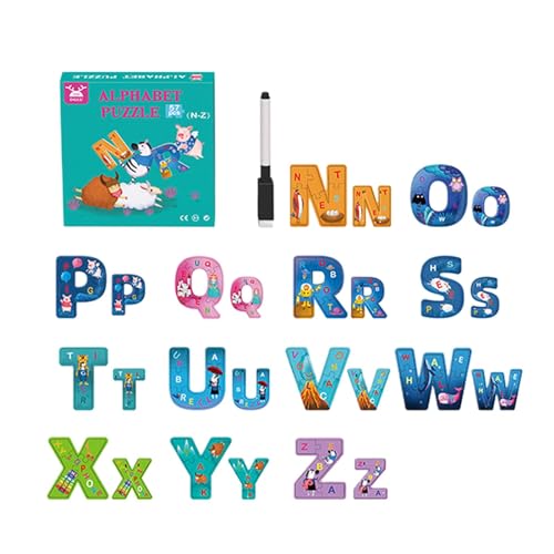 Rrlihjgu Alphabet-Puzzle für Kleinkinder, Alphabet-Puzzle - 57-teilige Puzzles mit englischen Buchstaben | Interaktives Montessori-Spielzeug, Lernaktivitäten im Vorschulalter, Kleinkind-Puzzles für von Rrlihjgu