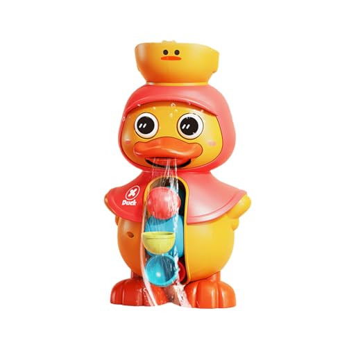 Rrlihjgu Badespielzeug für Kinder, Enten-Badespielzeug für Kinder, Entenmodell für Kleinkinder, mit drehbarem Wasserrad, interaktives Vorschulduschspielzeug mit Rrlihjgu Badespielzeug für Kinder, Enten-Badespielzeug für Kinder, Entenmodell für Kleinkinder, mit drehbarem Wasserrad, interaktives Vorschulduschspielzeug mit von Rrlihjgu