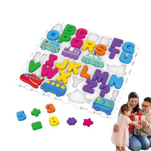 Rrlihjgu Buchstaben-Puzzle, Alphabet-Zahlenform-Puzzles,Passendes Tischspiel für Buchstaben und Zahlen - Lernspielzeug, Lernspielzeug, Buchstaben, Zahlen, Lernspielzeug für Zuhause, Schule von Rrlihjgu