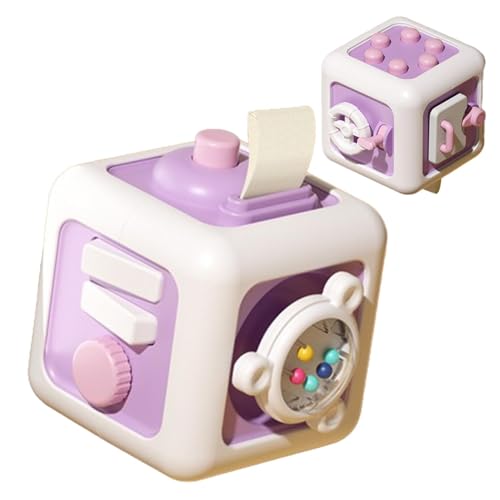 Rrlihjgu Busy Cube Spielzeug,Busy Cube | Reise-Sensorspielzeug - Fidget Cube Board Babys Spielzeug Aktivitätswürfel Reisespielzeug für mehr als 2 Jahre alte Kleinkinder von Rrlihjgu