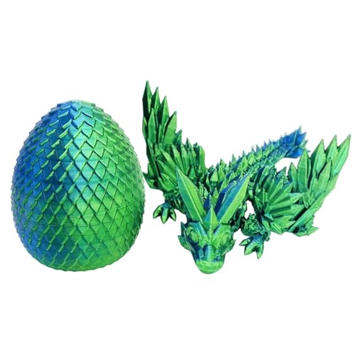 Rrlihjgu Drache mit Drachenei, bewegliches Drachenei, Bedruckt auf Crystal Dragon Toys, realistisches Design mit Druck, bewegliche Gelenke lindern den Stress des Rrlihjgu Drache mit Drachenei, bewegliches Drachenei, Bedruckt auf Crystal Dragon Toys, realistisches Design mit Druck, bewegliche Gelenke lindern den Stress des von Rrlihjgu