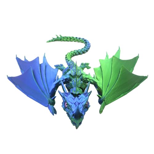 Rrlihjgu Drache mit Flügeln, beweglicher Drache, bedruckt, realistisches Drachenspielzeug, lindert Stress und erhöht die Kreativität mit einem beweglichen Spielzeug für die Heimdekoration Rrlihjgu Drache mit Flügeln, beweglicher Drache, bedruckt, realistisches Drachenspielzeug, lindert Stress und erhöht die Kreativität mit einem beweglichen Spielzeug für die Heimdekoration von Rrlihjgu