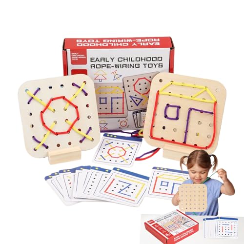 Rrlihjgu Einfädelbrett für Kinder | Holzbausteinpuzzle | Lernspiel für Kinder ab 3 Jahren, um feine motorische Fähigkeiten und Reisen im Auto oder Flugzeug zu entwickeln Rrlihjgu Einfädelbrett für Kinder | Holzbausteinpuzzle | Lernspiel für Kinder ab 3 Jahren, um feine motorische Fähigkeiten und Reisen im Auto oder Flugzeug zu entwickeln von Rrlihjgu