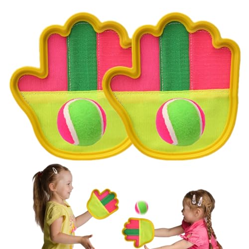 Rrlihjgu Fangball-Set, Wurf- und Fangspielset,Eltern-Kind-Spaß-Klebeball-Fangspiel - Klassische Outdoor-Spiele, interaktives Pop- und Catch-Ball-Spiel für Kinder, Strand, Outdoor von Rrlihjgu