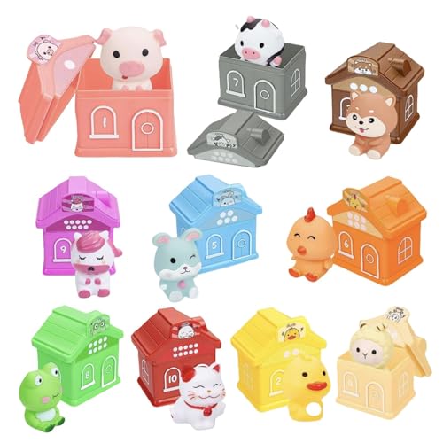 Rrlihjgu Fingerpuppen für Kinder im Alter von 3–5 Jahren,Fingerpuppen - Lustige Tierpuppen Tierfingerpuppen | Puzzle Früherziehung Pessach-Fingerpuppen für Kleinkinder 1-3 von Rrlihjgu