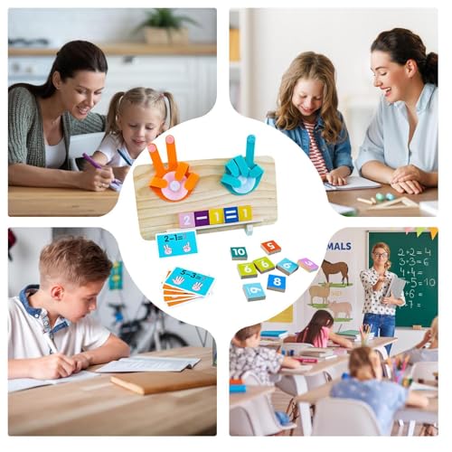 Rrlihjgu Fingerzähl-Mathespielzeug, Mathe-Lernspielzeug für Vorschulkinder,Fingerzählen, pädagogisches Manipulatives Mathe-Spielzeug | Homeschool-Mathe-Lernzubehör für Vorschulkinder im von Rrlihjgu