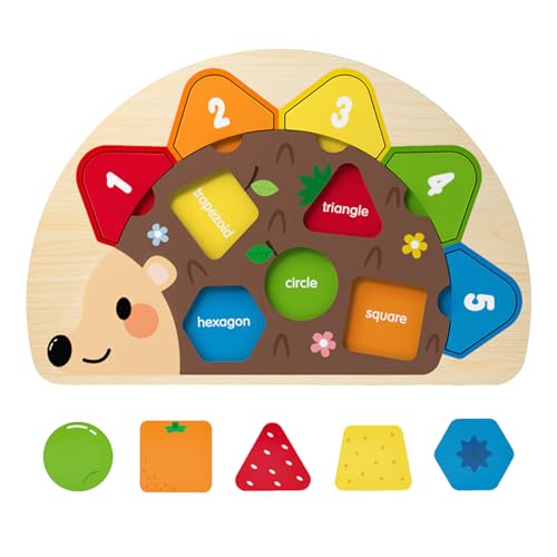 Rrlihjgu Formen-Sortierspielzeug, Lernspielzeug aus Holz mit Igel, Reisespiele für Kinder, Mädchen, Familien-Interaktion, für Zuhause, Klassenzimmer und Familie Rrlihjgu Formen-Sortierspielzeug, Lernspielzeug aus Holz mit Igel, Reisespiele für Kinder, Mädchen, Familien-Interaktion, für Zuhause, Klassenzimmer und Familie von Rrlihjgu