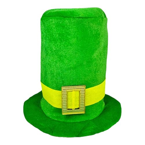 Rrlihjgu Grüner Zylinder, St. Patrick Hut - Kobold Cosplay Kostüm Hüte für Männer | St. Patricks Day Kostümzubehör Kobold Zylinder für St. Patrick, Weihnachten von Rrlihjgu