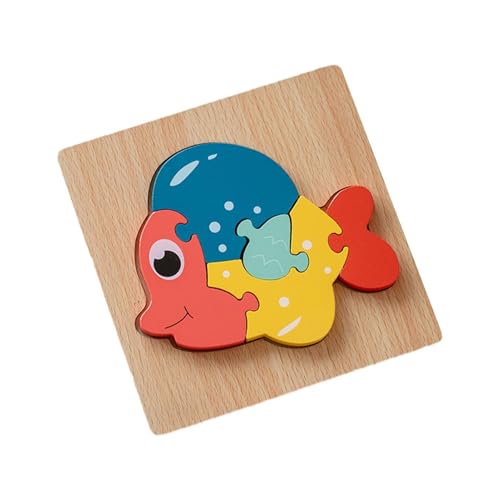 Rrlihjgu Holzpuzzles für Kleinkinder,-Holzpuzzles,3D-Tierpuzzles aus Holz für Kinder | -Spielzeug für 1- bis 3-Jährige, Lernpuzzles für die Feinmotorik von Kindern von Rrlihjgu